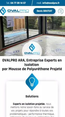 OVALPRO ARA, Entreprise Experts en Isolation par Mousse de Polyuréthane Projeté