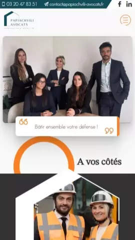 Site vitrine cabinet avocat droit construction Lille