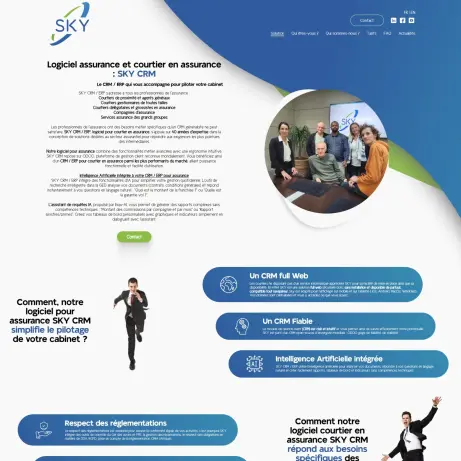 Création Site Web SKY CRM - Logiciel Assurance | G&G Web